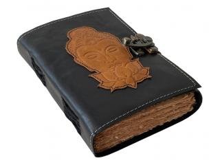handmade buddha leather journal